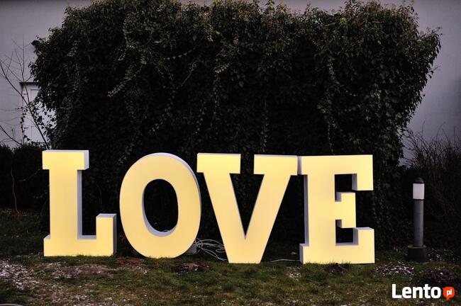Napis LOVE 120cm led RGB (zmiana kolorów) wynajem Kalisz, Os