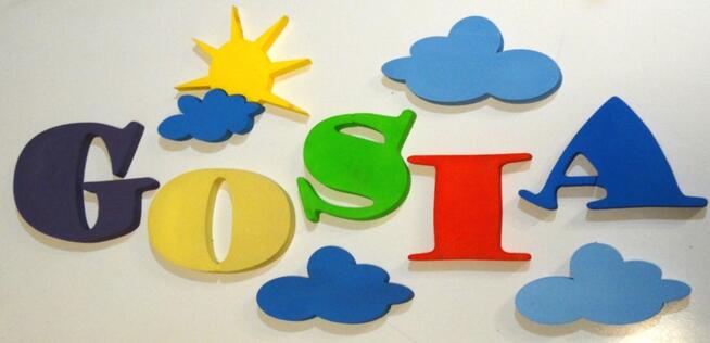 imię- samoprzylepna dekoracja 3d