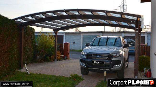 Wiata garażowa drewniana zadaszenie na samochód Opole