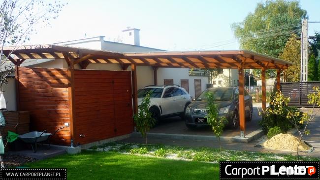 Wiata garażowa drewniana zadaszenie na samochód Opole