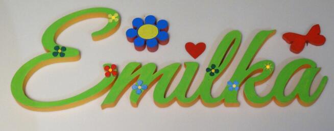 imię- samoprzylepna dekoracja 3d