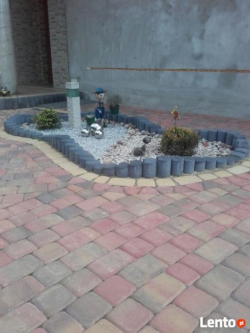 Palisady betonowe kolorowe obrzeża ogrodowe