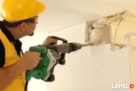 Skuwanie Płytek Betonu, Wyburzanie ścian , Rozbiórka, Kucie