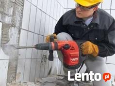 Skuwanie płytek glazury tynków betonu Wyburzanie ścian Kucie