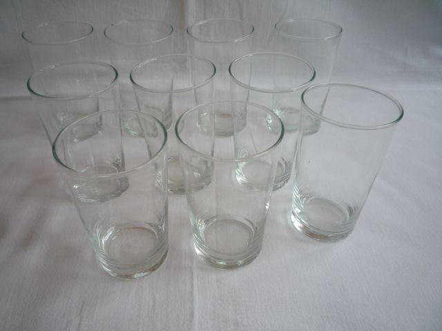 10 sztuk NOWE Literatki Szklanki Skośne PRL