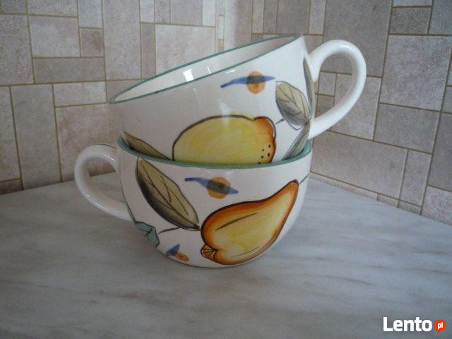 Imbryk Czajniczek 2 + filiżanki Ręcznie malowana Ceramika