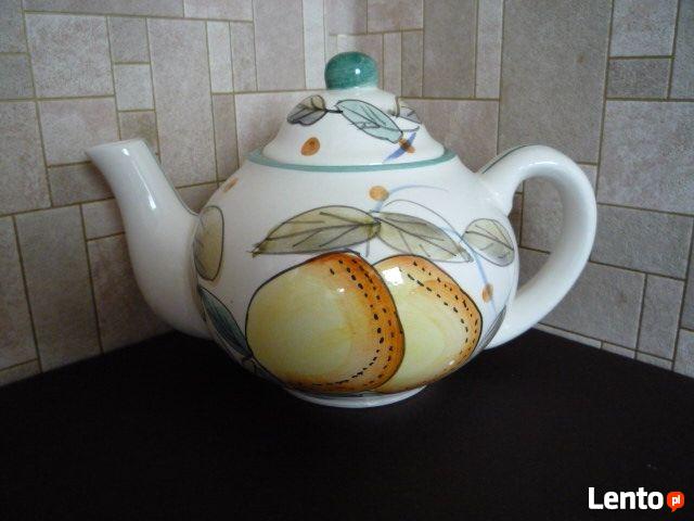 Imbryk Czajniczek 2 + filiżanki Ręcznie malowana Ceramika