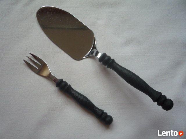 Antyk NOWY Komplet Widelczyki 6szt + Łopatka do Ciasta