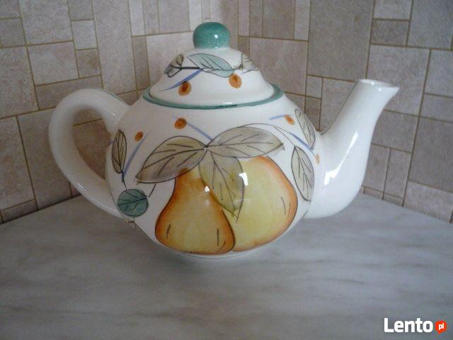 Imbryk Czajniczek 2 + filiżanki Ręcznie malowana Ceramika