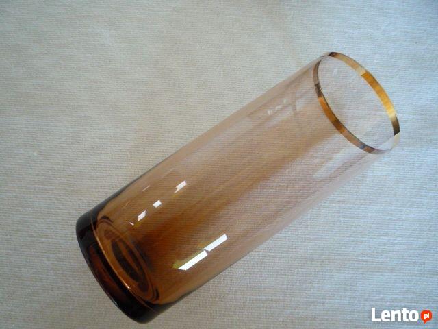 NOWE 5 sztuk Wysokie Szklanki Szkło cieniowane Brązowe