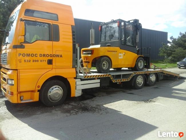 pomoc drogowa, wózek widłowy, domek holenderski, przyczepa,