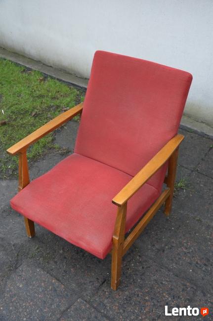 Fotel tapicerowany, Fotele PRL Meble PRL, Krzesła PRL