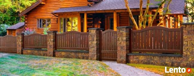 Śliczne drewniane panele ogrodzeniowe