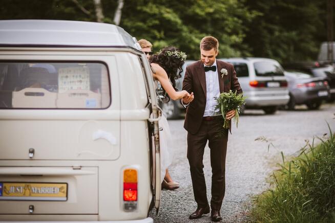 Volkswagen T2 Kremowy Ogórek do ślubu ślub wesele