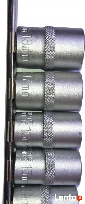 Klucze nasadowe nasadki 9-18mm 10 sztuk 12-kątne