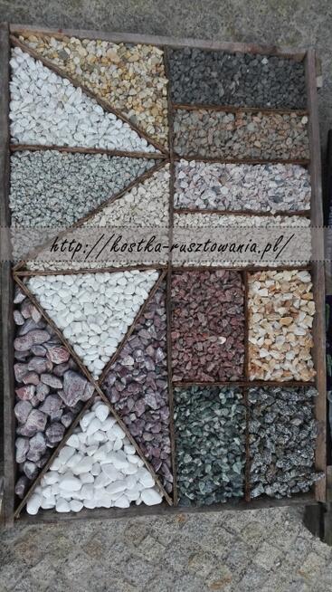 Kruszywa - kamyczki ozdobne, kamienia, woreczkowane, tona