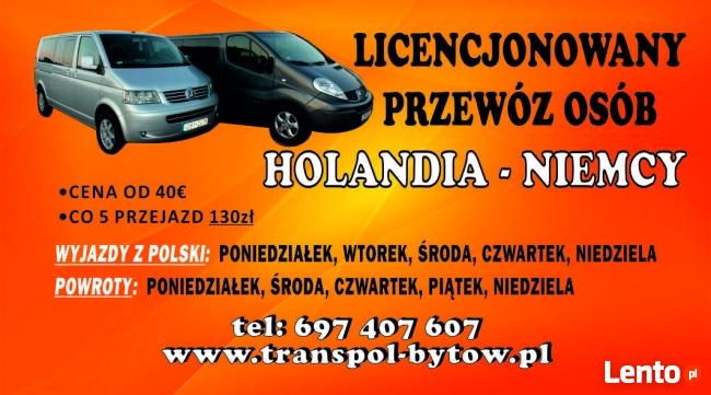 Przewóz osób Holandia Niemcy pomorskie zachodniopomorskie By