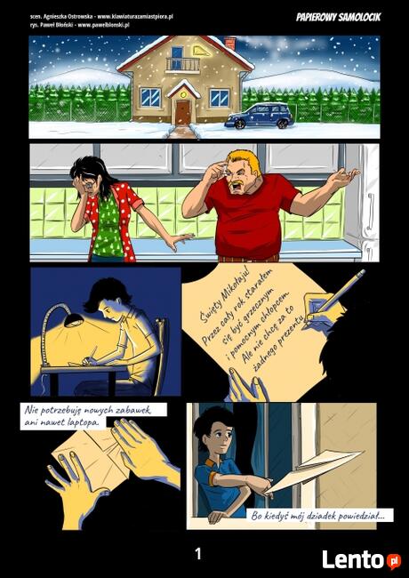 Komiks reklamowy, edukacyjny, zaproszenia na ślub.