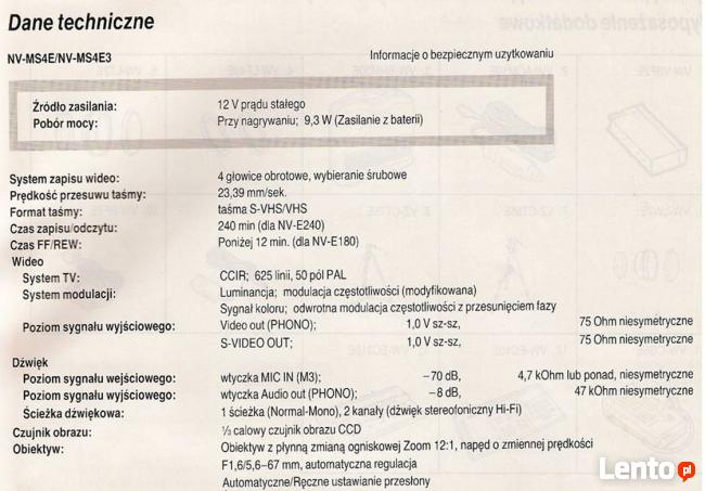 Okazja duża Kamera FORMAT S-VHS brak głosu