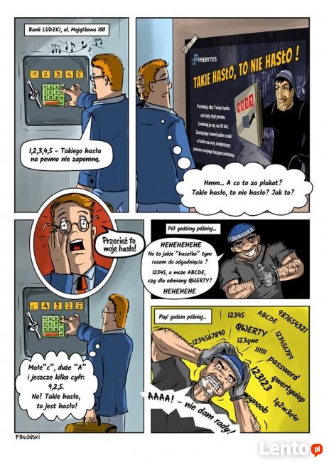 Komiks reklamowy, edukacyjny, zaproszenia na ślub.