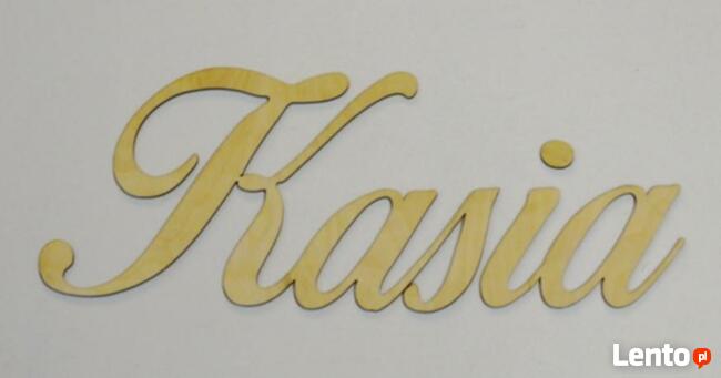 Dekoracja - imię ze sklejki