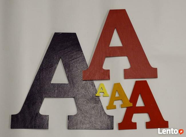 literki ze sklejki -malowane lub szlifowane