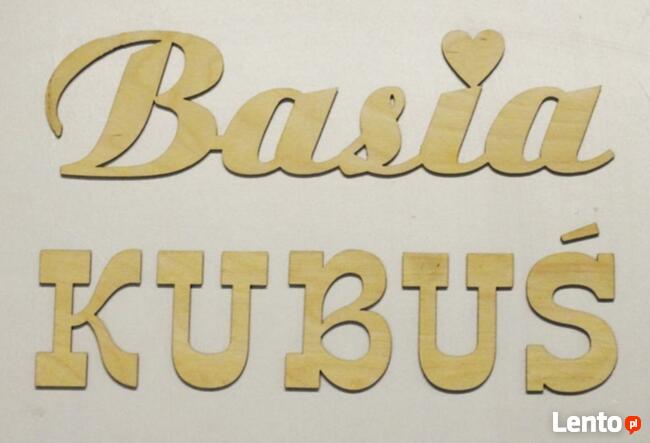 Dekoracja - imię ze sklejki