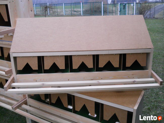 Gniazda dla kur niosek, innego drobiu, wyposażenie kurnika -