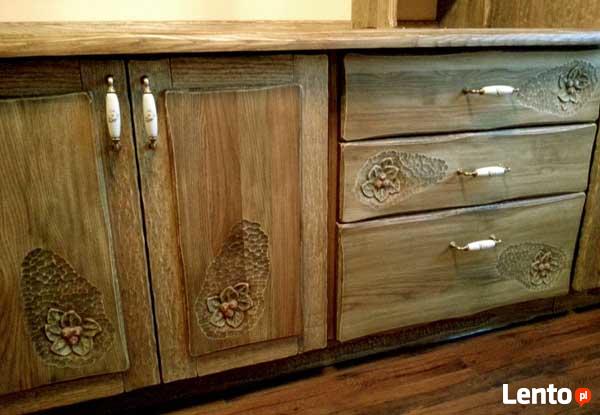 Meble kuchenne - drewniane, rustykalne, rzeźbione