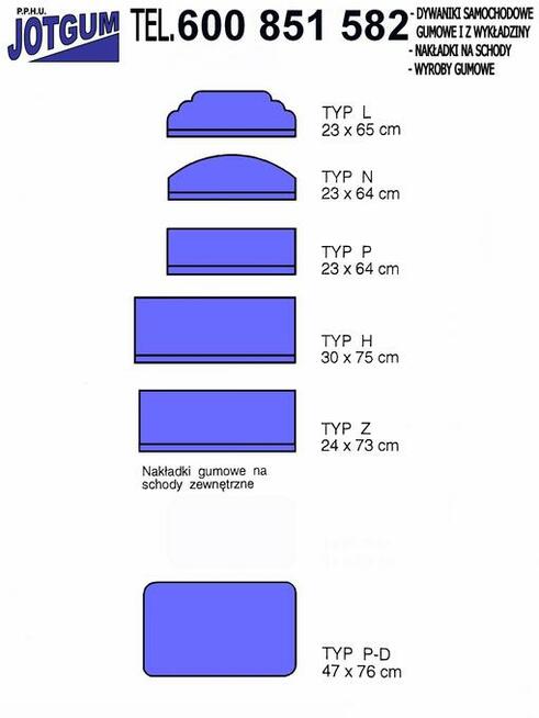 Nakładki na schody podgumowane