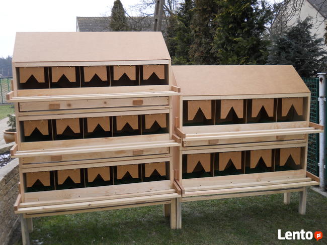 Gniazda dla kur niosek, innego drobiu, wyposażenie kurnika -