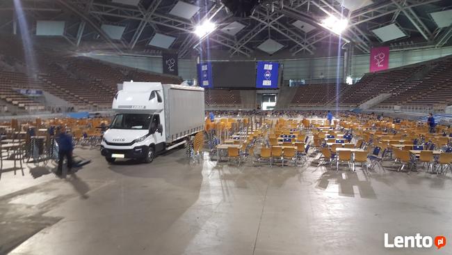 Transport Iveco 15ep firanka dach suwany 6.1x2.45x2.50 37m3