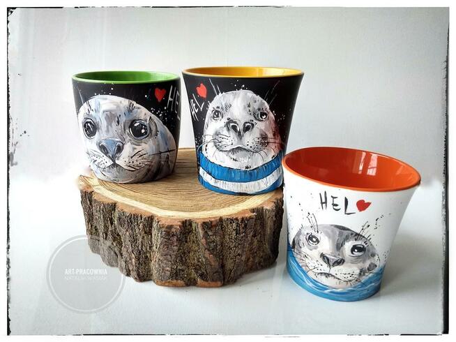 Pamiątki nadmorskie, ręcznie malowane, Świnoujście, Rewal...