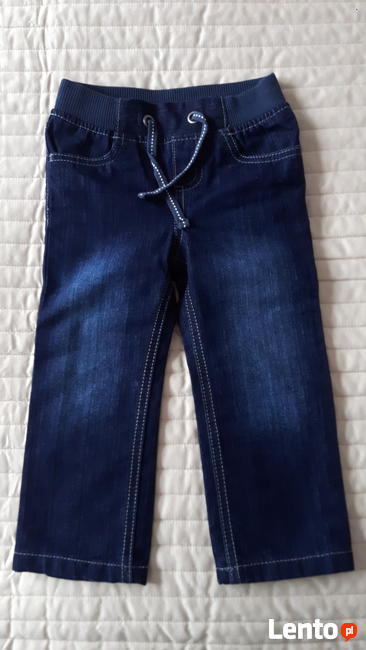 Spodnie jeansy ocieplane chłopięce 92 Lupilu nowe tanio