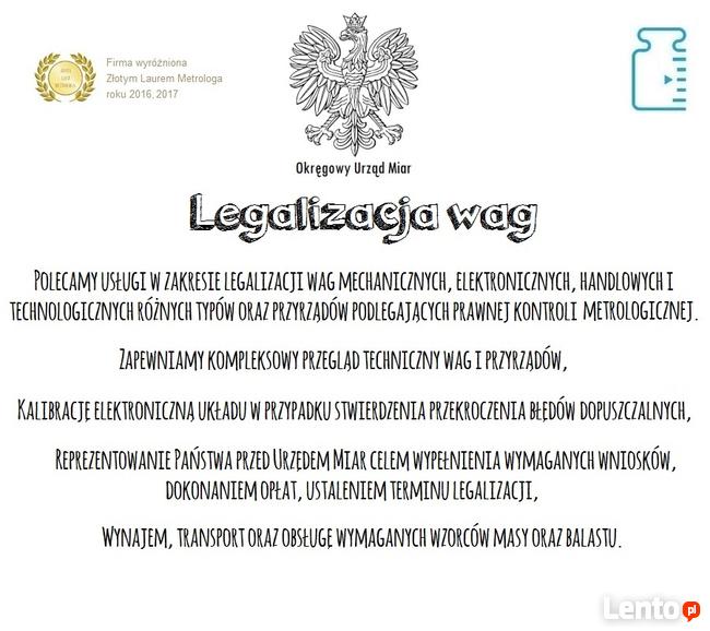 Legalizacja | Kalibracja | Przygotowanie wag różnego typu
