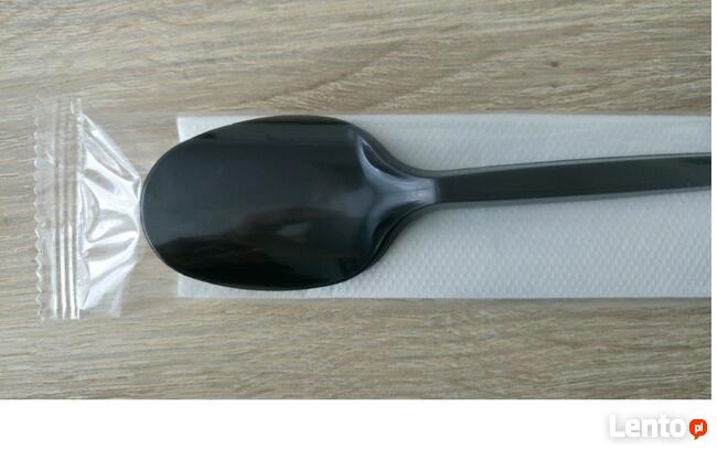 Sztućce jednorazorazowe zestaw widelec+nóż+serwetka 250szt.