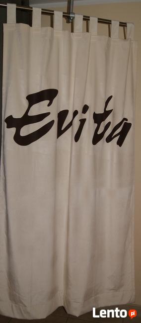 Kotara zasłona do przymierzalni z logo