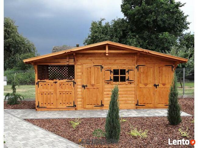 Domek z okienkiem + garaż na quada + drewutnia Jędrzej