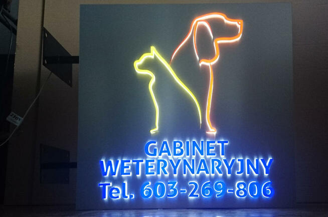 Podświetlany KASETON LED dwustronny semafor 100x50