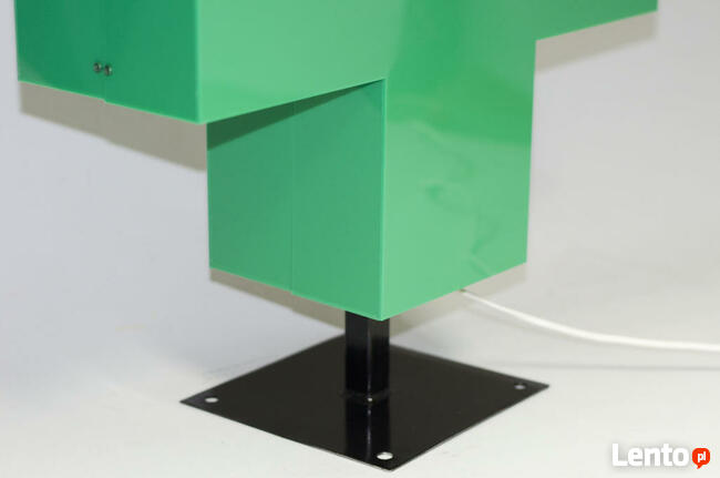 Dwustronny KRZYŻ APTECZNY 3D podświetlany LED 60 cm