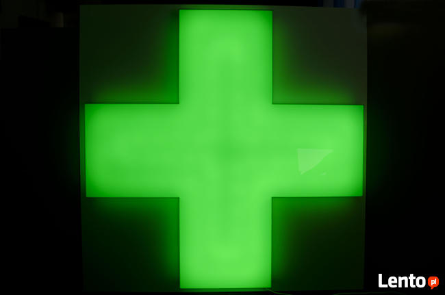 Reklama świetlna LED krzyż APTECZNY 70cm PRODUCENT