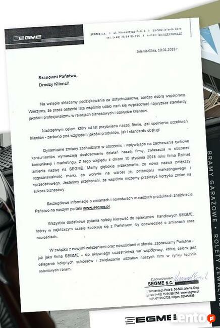 SEGME S.C BRAMY, ROLETY, DRZWI, OKNA