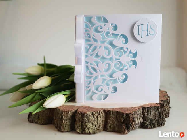 Zaproszenia I Komunia Święta (01) - ręcznie robione