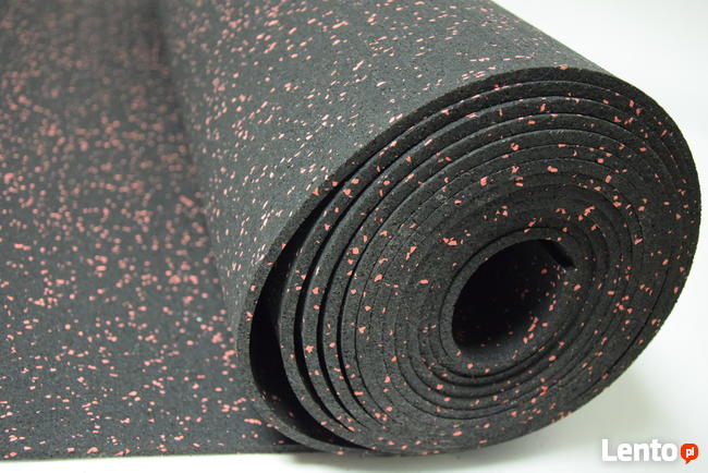 Mata gumowa w rolce siłownia fitness czarna 6mm