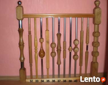 Słup drewniany toczony Słupek schodowy Tralki poręcze