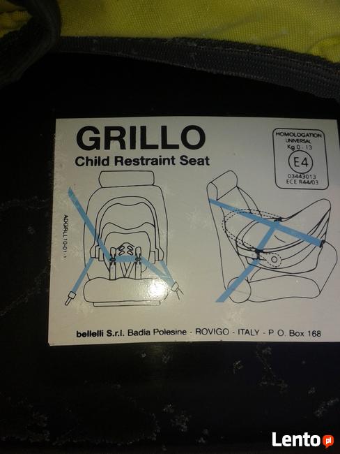 Nosidełko dziecinne, włoskie, za 29 zł.