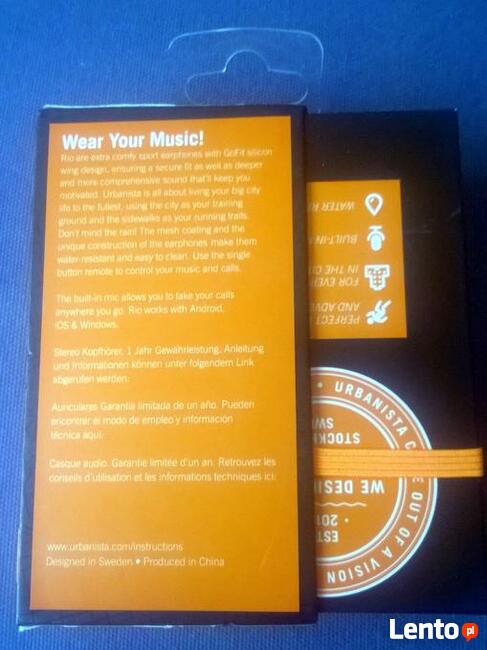 ** Sprzedam słuchawki sportowe RIO Urbanista **