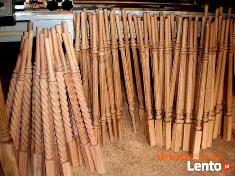 Słup drewniany toczony Słupek schodowy Tralki poręcze