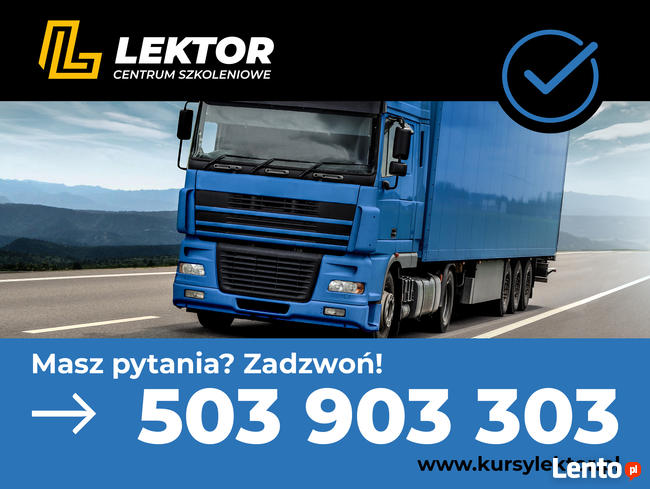Kurs Prawo Jazdy Kat. C CE D kod 95 przewóz rzeczy i osób