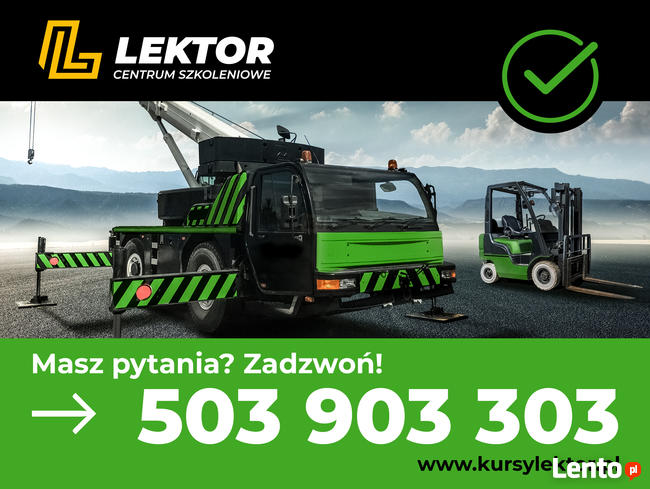 Kurs UDT wózek widłowy żuraw HDS dźwig podnośnik 29.05.2025r